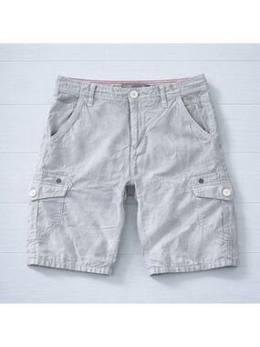 Private Member Linen Blend Cargo Shorts Mens Size 32 Beige Lightweight Summer